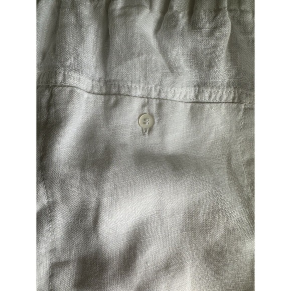 Kristensen Du Nord Women’s White Linen Drawstring Shorts Size 3 READ - Picture 3 of 11